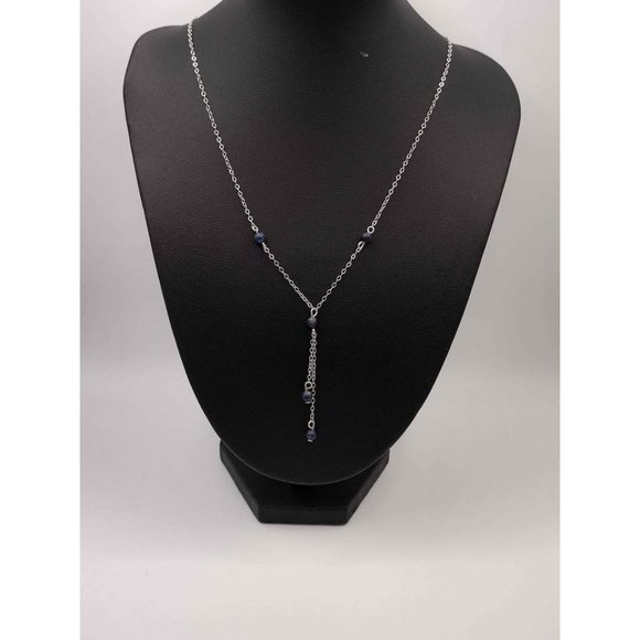 Jewelry - Sterling Silver small bead Y style necklace. 18"